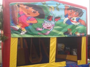 DORA EXPLORER 5 IN 1 COMBO 5X5M JUMPING CASTLE HIRE SYDNEY