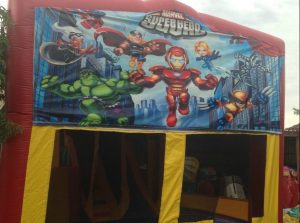 MARVEL SUPER HERO 5IN 1 COMBO 5X5M JUMPING CASTLE HIRE SYDNEY