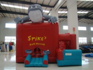 SPIKES DOG HOUSE 5X5 AGES 3 TO 12 JUMPING CASTLE COMBO