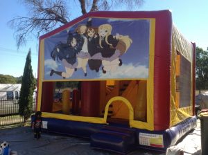 GIRL POWER 5IN 1 COMBO 5X5M JUMPING CASTLE HIRE SYDNEY