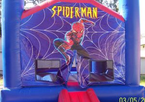 HIRE SMALL JUMPING CASTLE SPIDERMAN 4X4 AGES 1 TO 12 