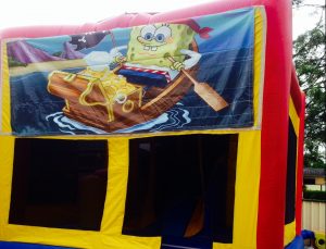 SPONGE BOB SQUARE PANTS 5IN 1 COMBO 5X5M JUMPING CASTLE HIRE SYDNEY