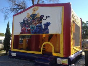 SESAME STREET 5IN 1 COMBO 5X5M JUMPING CASTLE HIRE SYDNEY